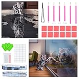 pintura kitchen leeds reviews 【2 juegos de 5d pintura diamante】Recibirás 2 juegos de pinturas de diamantes 5D: 2 El gatito quiere ser un tigre. Cada juego contiene: 2 lienzos texturizados preimpresos con letreros digitales, diamantes de colores a juego, 2 bolígrafos de diamantes, 2 arcillas, 8 bolsas autoadhesivas 2 bandejas de diamantes.