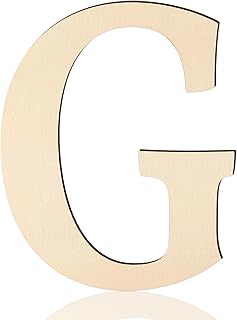 Large Wooden Letters 17 Inch, Big Wood Letters G Shape Cutouts Alphabet Unfinished Paintable Wooden Letters for Wall Decor DIY Crafts Painting Birthday Wedding Party Classroom Nursery Home Decor