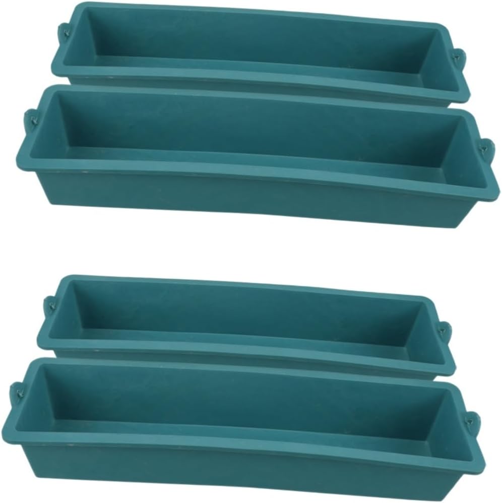 Mipcase 4pcs Robust Plastic Chicken Feeder and Waterer Farm Supplies Feed Trough for Chickens Livestock Easy to Clean