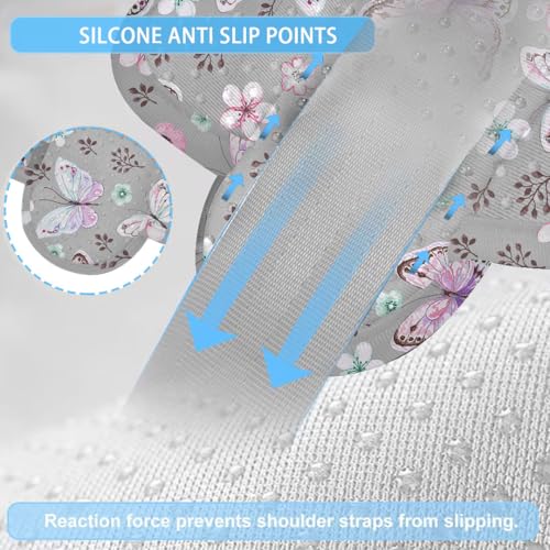 Image of ZINZ 2-Pack Universal Shoulder Pad with Ultra Thick Cushion for Bag Luggage Bag Crossbody, Plus Long & Anti-Slip & Breathable,Butterfly