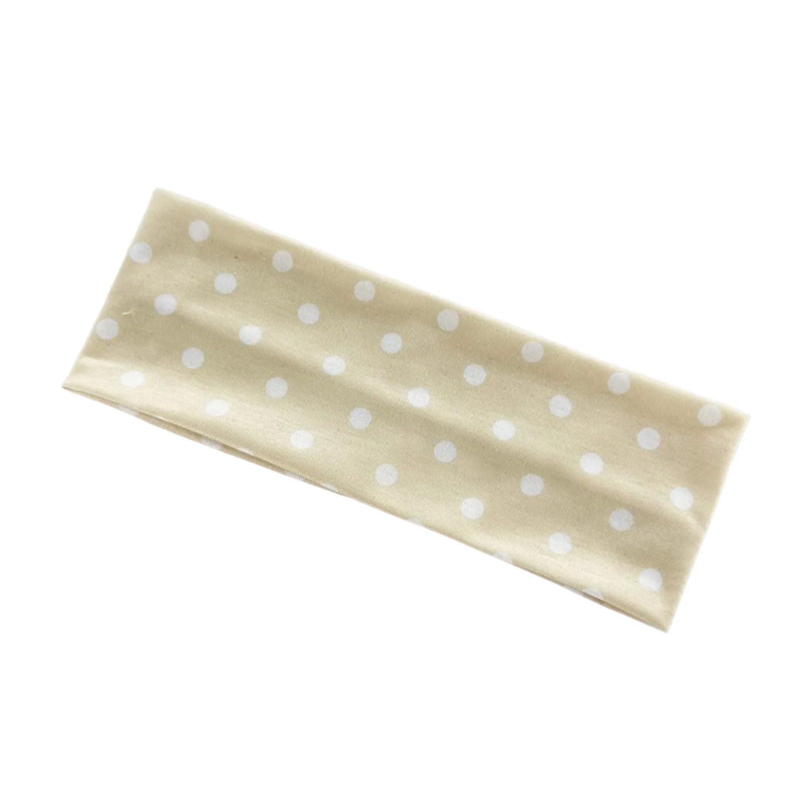 MICFENY Elastic Workout Headband Nonslip Round Dot Design Hair Ornament Soft Fabric Hair Band For Fitness Daily Use