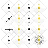 VABBHK 16 Stück Transparente Spinners Dry Erase Math Spinner mit rotierendem Pfeil für Erwachsene Party Saison und Neujahrsunterhaltung (Schwarz, Gelb)