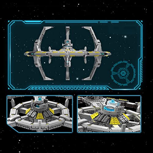 MCHE Technik Raumstation Bausatz, 2357 Teile Kreativ Raumschiff Science-Fiction-Reihe Klemmbausteine Bauset, Kompatibel… – Bild 4