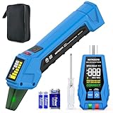 INSTRODOTS Circuit Breaker Finder, Digital Breaker Finder with GFCI Outlet Tester, AC 90-135V Electrical Circuit Tracer with Buzzer Alarm & Color LCD Display, Includes Batteries & Carrying Case