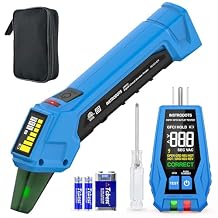 Circuit Breaker Finder, Digital Breaker Finder with GFCI Outlet Tester, AC 90-135V Electrical Circuit Tracer with Buzzer Alarm & Color LCD Display, Includes Batteries & Carrying Case