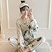 Produktbild YPDM Schlafanzug,Herbst 2019 Mädchen Pyjamas Winter Bequeme Frauen Pyjamas Sets Langarm Kimono Style Home Wear dienen schöne Nachtwäsche, CQ 0491, XXL