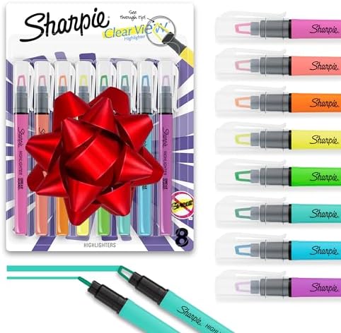 Clear View Highlighter Sticks, Chisel Tip, Assorted