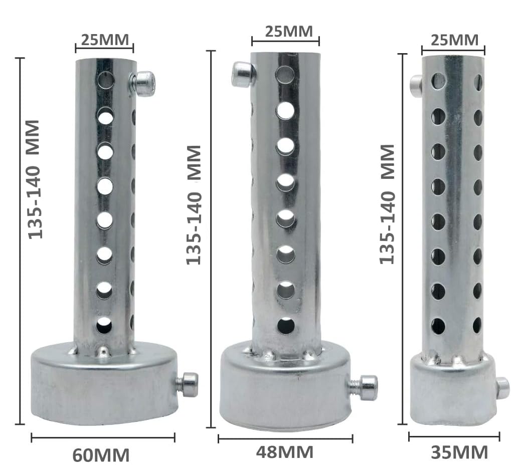 1PC 60mm Silencieux d'échappement universel pour moto DB Killer Silencieux d'échappement 60mm - Argent