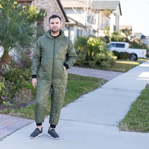 Woobie Plush One Piece, Adult Hooded Zip Up Insulating Layer - Field Jacket Liner Material2