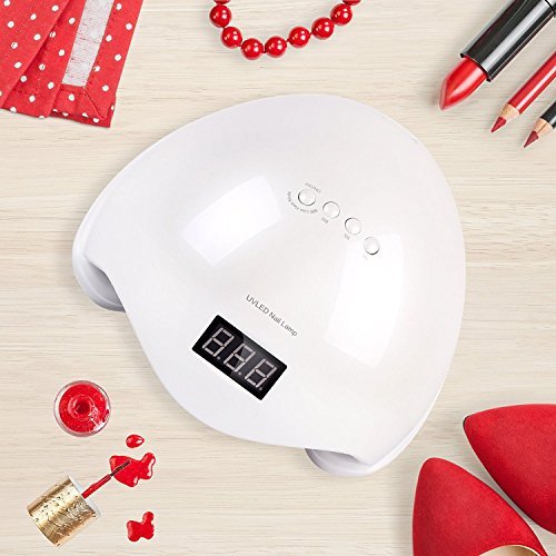 TOPLANET 48W Sèche ongles UV Led Professionnel Nail Lamp Gel avec LCD Minuterie Automatique de /10s/30s/60s/99s