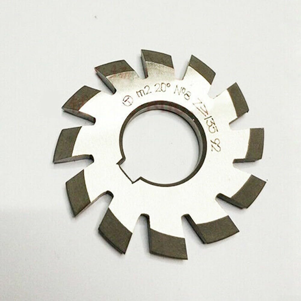Oniissy Set di 8 frese ad ingranaggi voluti, HSS M2, diametro 22 mm, PA20°, 20 gradi, #1-8, Involute Gear Cutters, modulo 2 ingranaggi