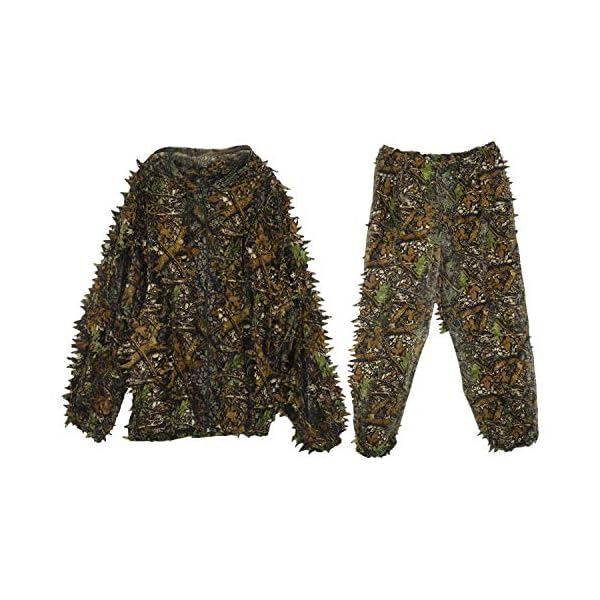 Jarhit Ghillie-Anzug - 3D Blatt Erwachsene Ghillie-Anzug Wald Camo/Tarnung Jagd Hirsch Nachstellen