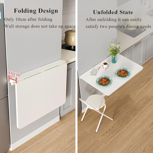 Bureau pliable compact pour petits espaces et table murale de cuisine ou bar