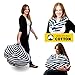 Luxury Cotton Nursing Breastfeeding Cover Scarf - Car Seat Canopy, Stroller And Shopping Cart Cover - Soft, Comfy And Stretchy For Boys And Girls - Every Mom's New Best Friend