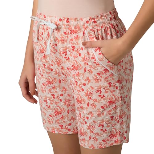 Image of Amante Womens Pink Cherry Printed Relaxed Fit Sleep Shorts