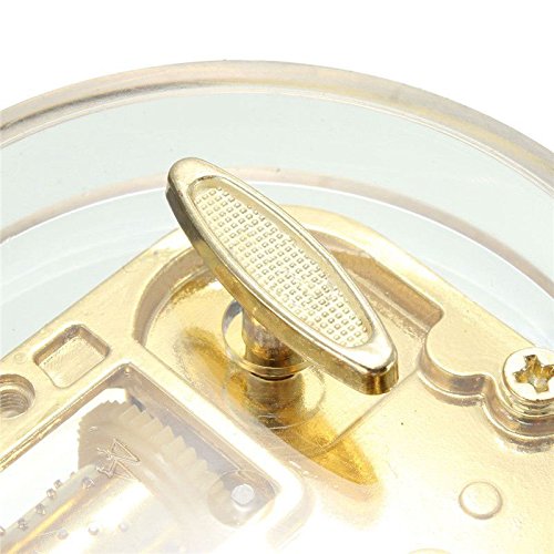 MAYMII Tiny Wind Up Circle in Gold DIY Musical Box Beautiful Melody Gift Song YOU ARE MY SUNSHINE