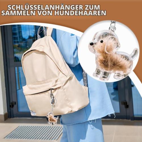 Generisch Süßer Schlüsselanhänger | Hundehaarsammler Auto-Schlüsselanhänger,Transparentes Anhänger Andenken Für Tierhaare, Wohndekoration Rückspiegel Zubehör