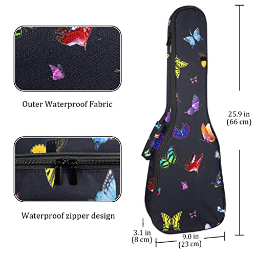 Housse pour ukulélé – Motif papillon coloré – Pour concert soprano ténor – 58,4 cm – Épaisseur : 10 mm – Rembourrée… - Les Beatles, Paul McCartney, John Lennon, RIngo Starr, George Harrison Housse pour ukulélé - Motif papillon coloré - Pour concert soprano ténor - 58,4 cm - Épaisseur : 10 mm - Rembourrée… – Image 5