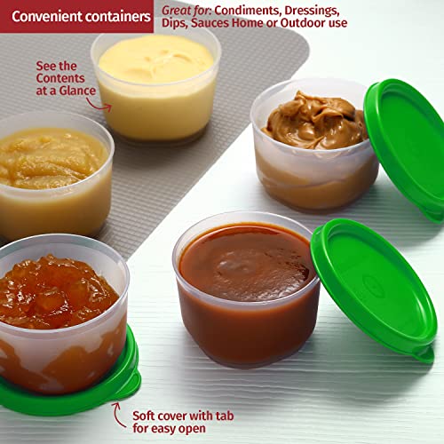 Image of Signoraware Mini Fresh BPA Free Plastic Containers (130ml x 8 | Set of 8 | Green)