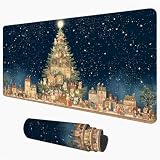 Tappetino Mouse 70 x 30 cm Tappeto Scrivania, Albero di Natale 1D#661