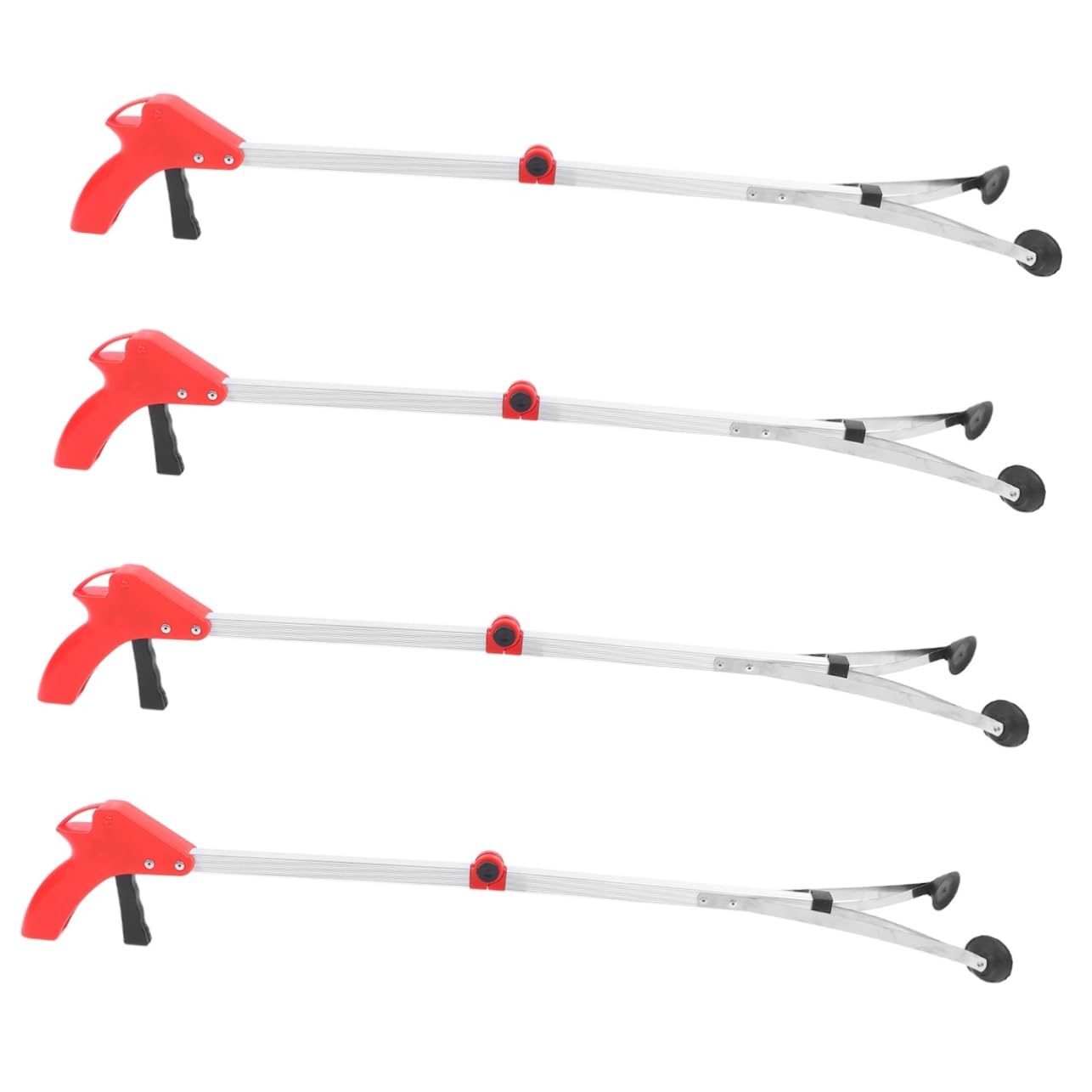 BESTYASH 4 Stück Müllfalle Müllgreifer-tool Faltbar Grabber Reacher-tool Picker Greifen Werkzeug Clip Zur Müllabfuhr Garbage-grabber-tool Abfallsammler Müllgreiferstab Aluminiumlegierung