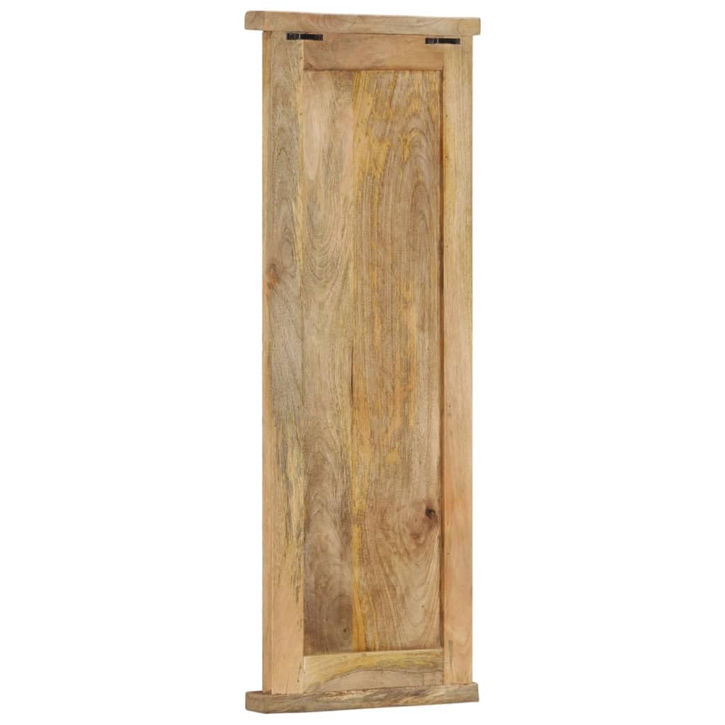 Lot de 2 penderies en bois massif de mangue 38 x 100 cm avec 4 crochets, porte-manteau mural en bois pour couloir, chambre à coucher, couloir, patère, sac