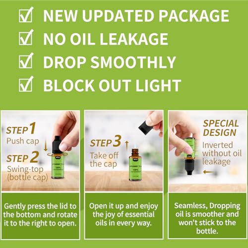 Essential Oil Blends, Essential Oils Set for Diffusers for Home, Well-Being Kit- Spearmint Tea, Calming, Dreams, Relaxing, Mood, Fresh Air Aromatherapy Oils for Humidifiers, Skin, 6x10ml - Image 3