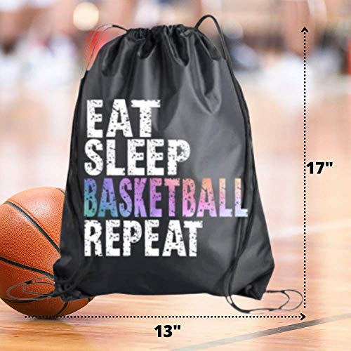 Sportybella Drawstring Bag – Backpack for Sports Lovers, Lightweight Cinch Sack for Girls, Gift for School, Sports & Travel (Basketball)3