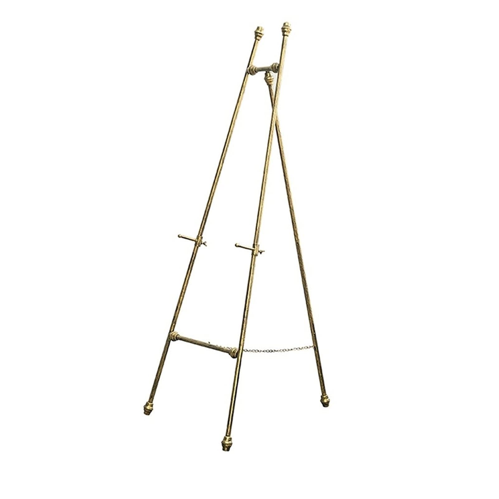 HADECOLL Tripod Holiday Celebration Easel,Party Activity Floor-Stand Adjustable Poster Display Stand For Art Gallery Exhibition,Gold Copper-150 Cm
