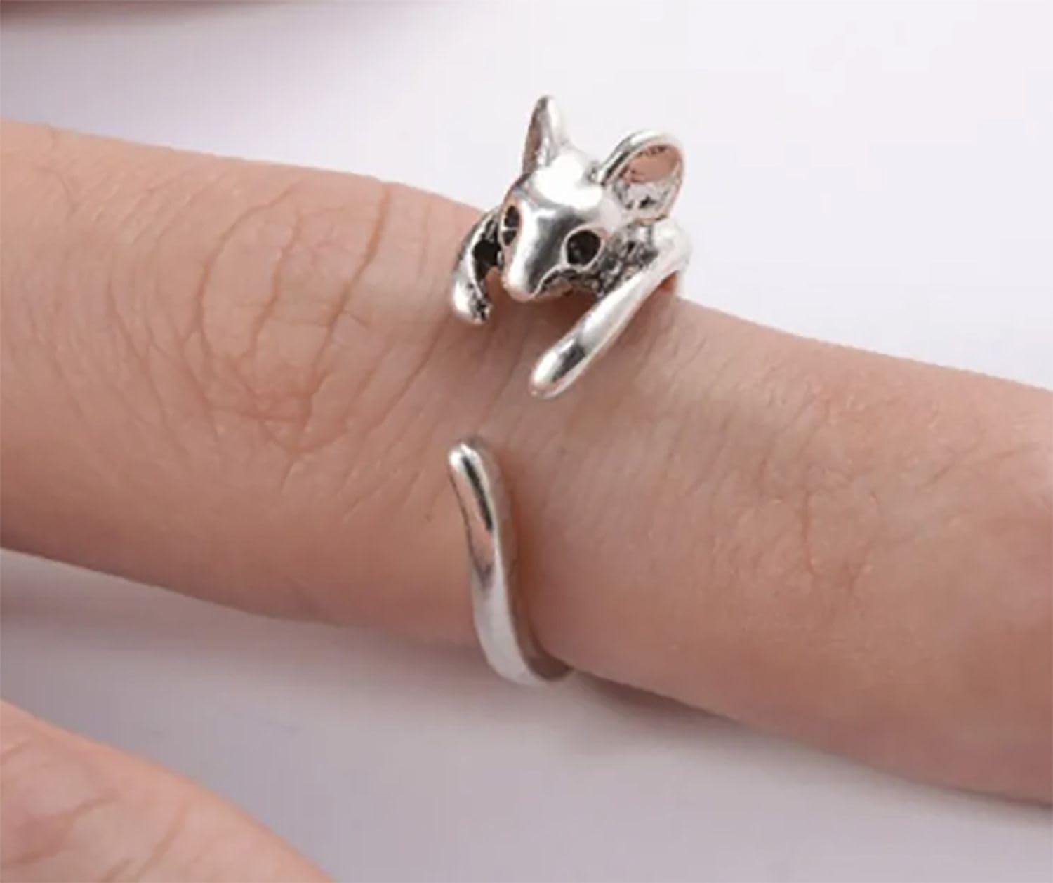 Miniblings Maus Ring Fingerring Mäuse Mäuschen Haustier silber - Origineller Modeschmuck I Fingerring mit Motiv I verstellbar one Size