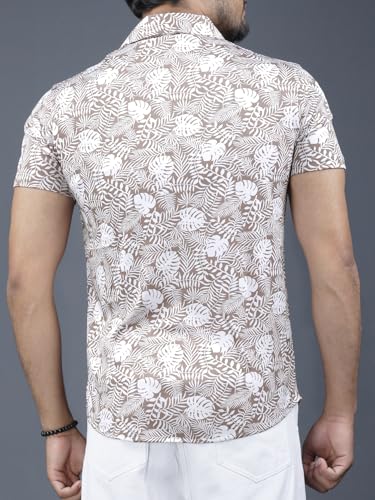 Image of Noble Monk Men Polyester Nobel Monk Printed Casual Shirt | Half Sleeve | Regular Fit | Polo Shirt