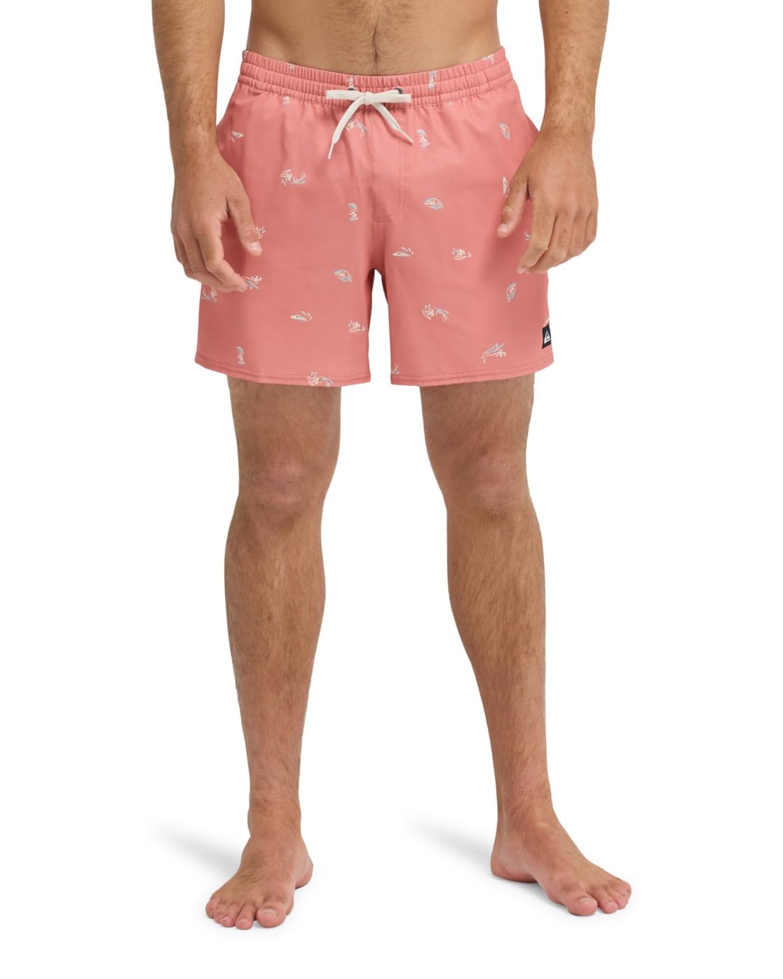 Quiksilver Stretch Printed Volley 16" - Short de Natación - Hombre - Rosa.