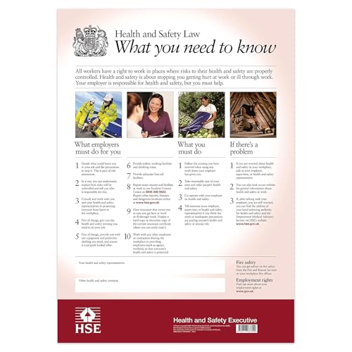 Seco PVC A2 Health & Safety Poster Sign – HSE Workplace Safety Information Notice - 420 x 594mm, 0.5mm