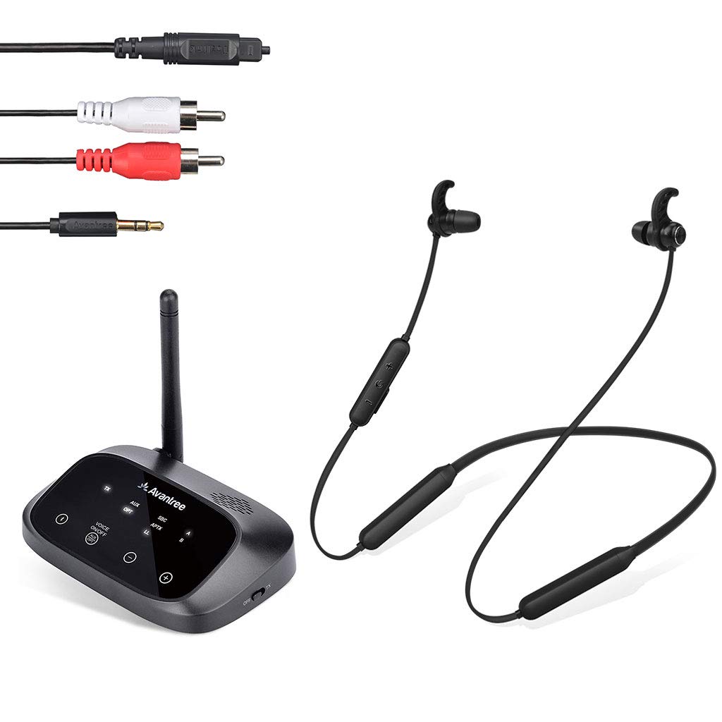 Avantree HT5006 20Hrs Wireless Earbuds for TV Watching, Passthrough  Support, Neckband Headphones with Bluetooth Transmitter for Optical  Digital, RCA, 3.5mm AUX TVs, Plug n Play, No Audio Delay - Buy Online -  166414982