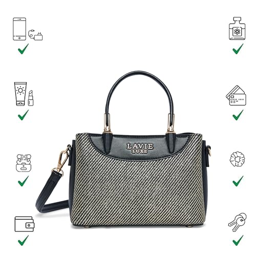Image of Lavie Luxe Women's Glam Bella 3 Comparment Tote Handbag | Tote Bag For Work | Ladies Purse | Stylish Shoulder Bag | Gift For Women