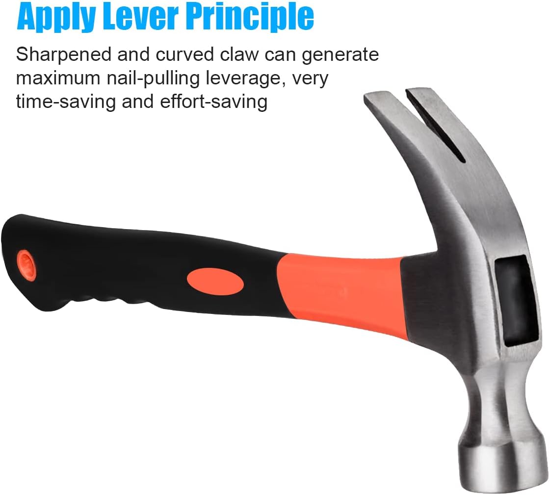 ZUZUAN Hammer, Fiberglass, General Purpose, Claw, 16 oz - - 