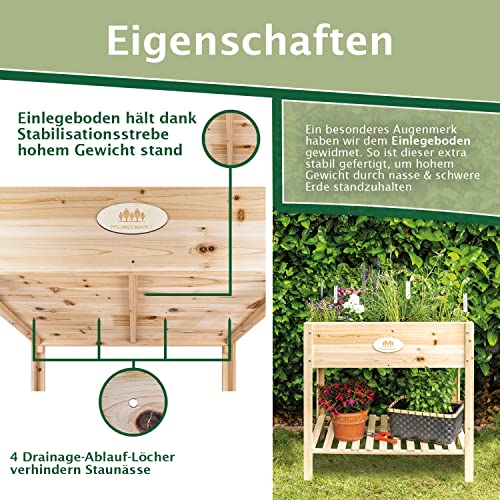 Hochbeet für Balkon aus Zedernholz – Pflanzkasten HB002