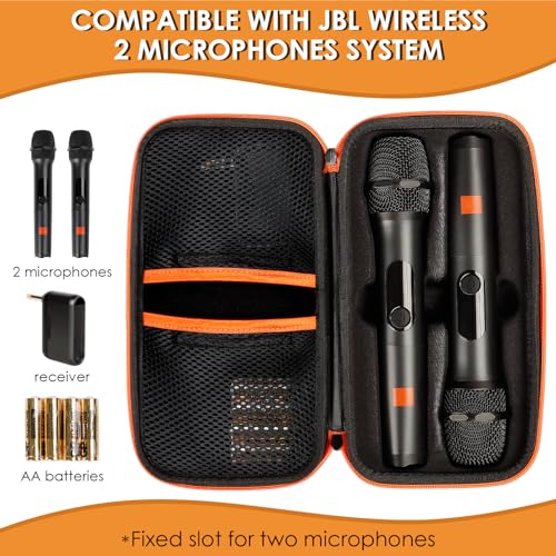 image for LZSIG Wireless Microphone Case for JBL 2 Microphone System, Handheld D