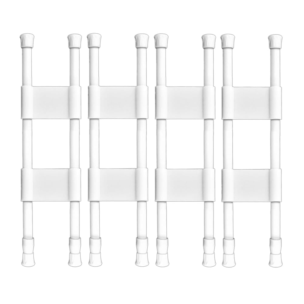 4 Aste Per Frigo Regolabili - Organizzatore Per Ripiani, Bianco - Foto 8