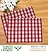Urban VillaPlacemats for Dining Table 100% Cotton Placemats 14''x20'' Over Sized Tablemats Set of 6Placemats Red/White Buffalo Check Tablemats for Family Dinners Wedding PartiesPlacemats