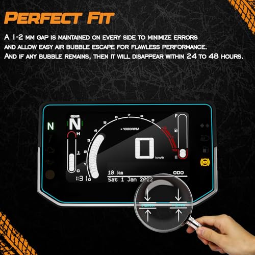 Image of FriendZon Screen Guard For Hero Xtreme 250R TFT Digital Meter [2025] | Anti-Bubble | Scratch Resistant | HD Clear | Anti-Fingerprint | TFT Instrument Display Protector | Xtreme Accessories [Not Tempered Glass] (Pack of 1)