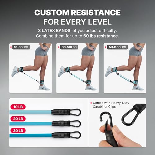 Image of DMoose Ankle Strap for Cable Machine - One Size Fit with Premium Padding, Workout Kickback Ankle Cuffs, Ankle Bands for Working Out, Booty Workouts, Leg Extension, Hip Abductors & Lower Body Exercises