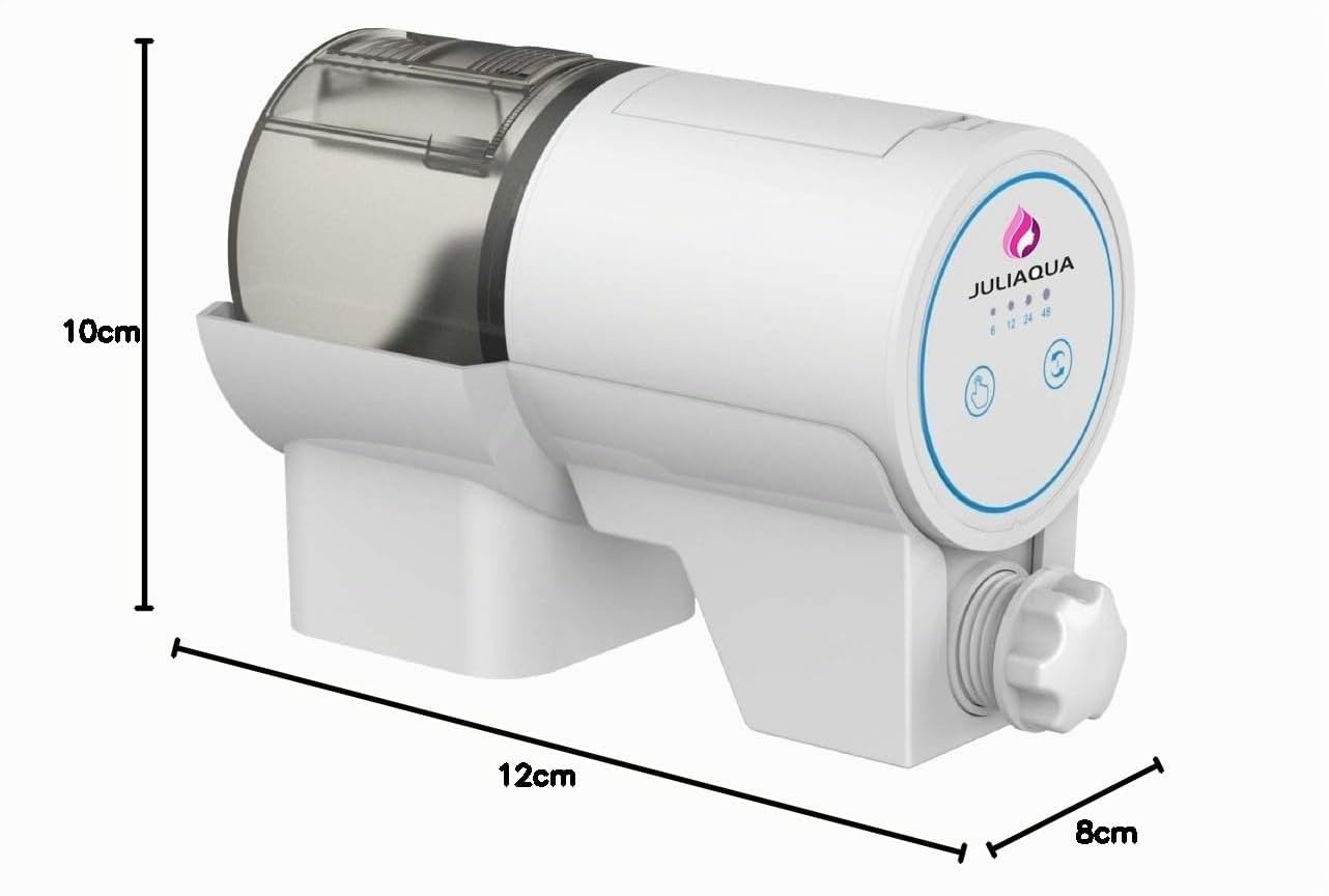 Distributore automatico di cibo per acquario, erogatore di cibo, mangiatoia automatica, erogatore di cibo per terrario. (4 modalità e manuale)