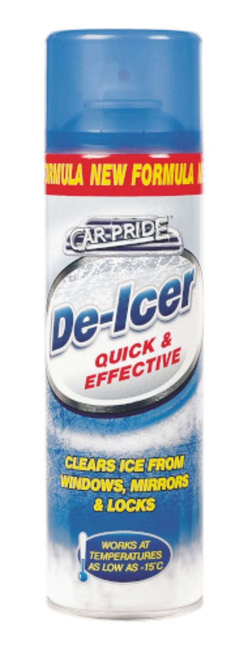 HitlineUK De-icer Spray 400ml for Windows, Fast Acting Melts Ice and Frost Quickly for Windows/Mirrors, Operates at -15°c and Prevents Re-freezing Deicer