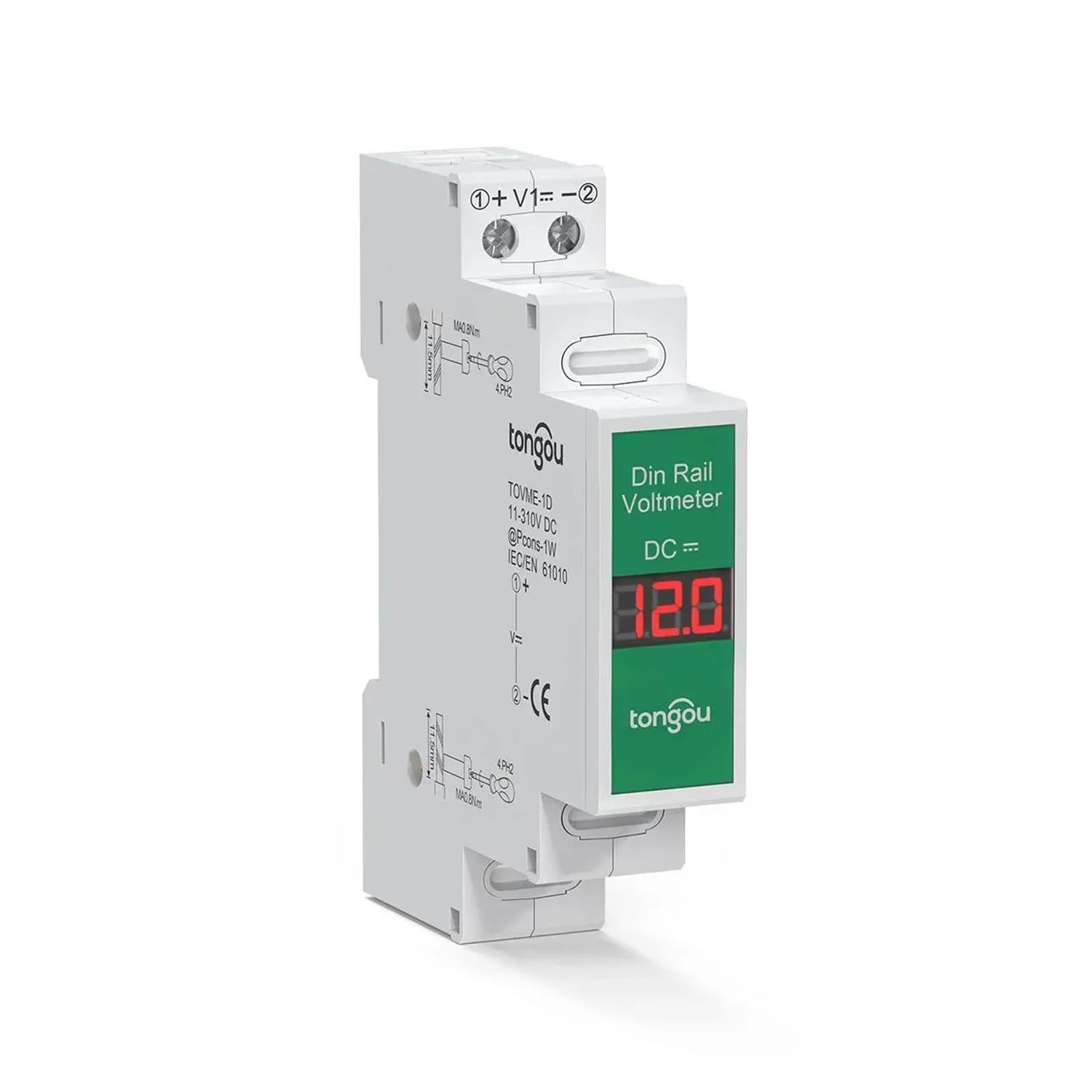 Voltmètre modulaire LED haute précision pour mesure de tension CC