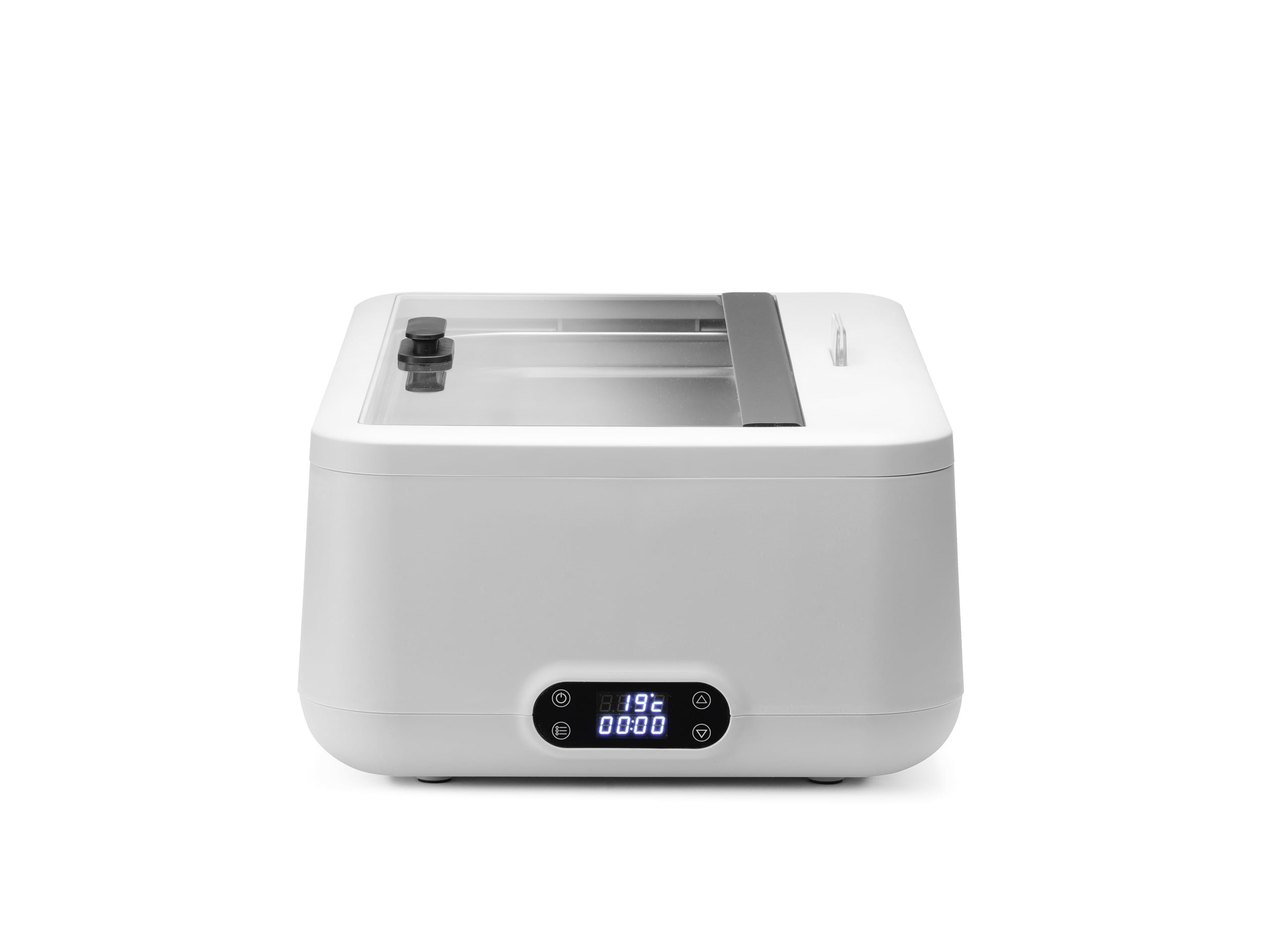 HENDI Chafing dish elettrico UNIQ per buffet, GN 1/1, 12,5L, 35-85°C, 220-240V, 700W, 607x402x(H)245mm, alluminio, acciaio inox, PP, vetro temperato, bianco