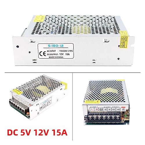 Fuente de alimentación 5V 15A 75W conmutada para tiras LED en interiores 2