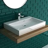 [page_title]-Alpenberger Aufsatz&Wandhängendes Waschbecken 60x42 cm mit integriertem Überlaufschutz | Eckiges & Elegantes Ausgussbecken aus hochwertigem Mineralguss | Leichte Montage & Genormte Anschlüsse