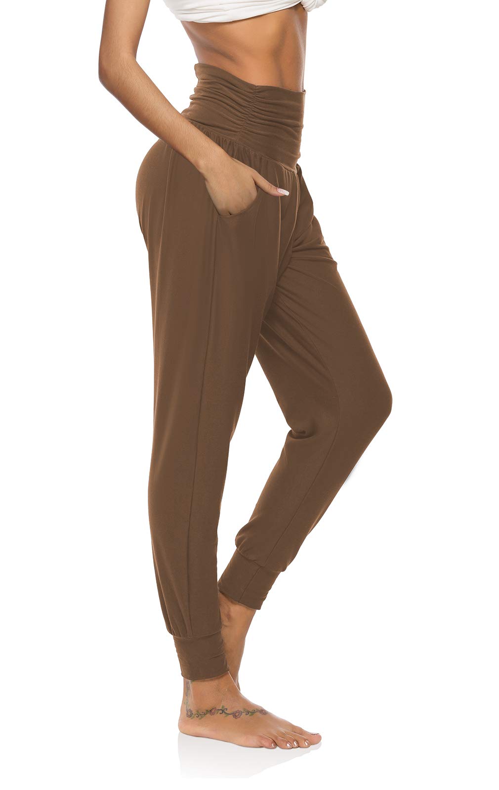 DIBAOLONG Leggings Donna Vita Alta Con Strappi - Pantaloni Yoga Modellanti In Poliestere E Spandex, Per Corsa E Fitness