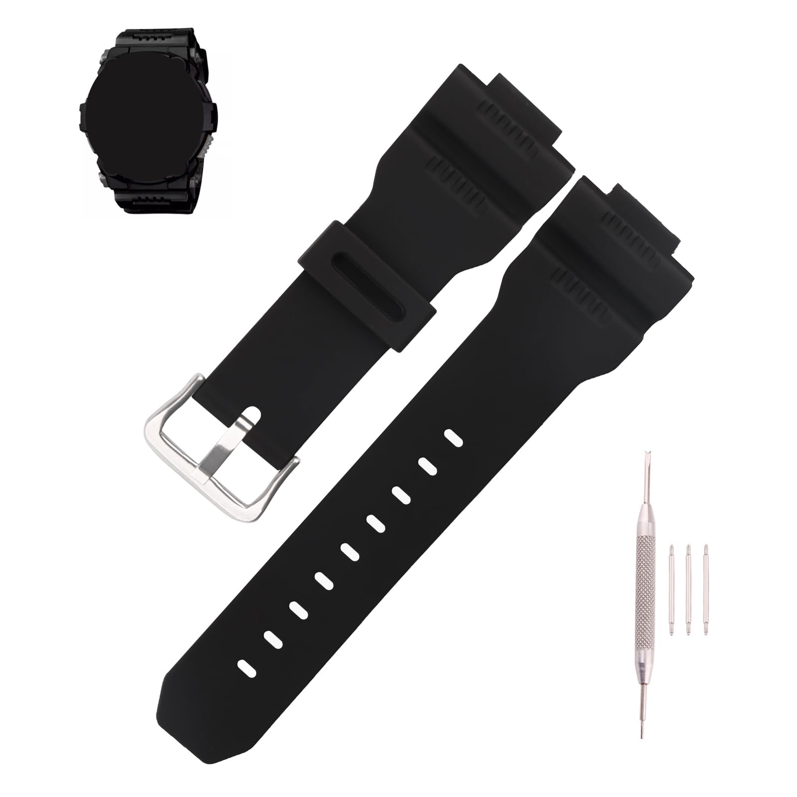 Amazon | MMBAY 16mm 樹脂 GW7900 GW7900B 腕時計バンド 交換用 Casio